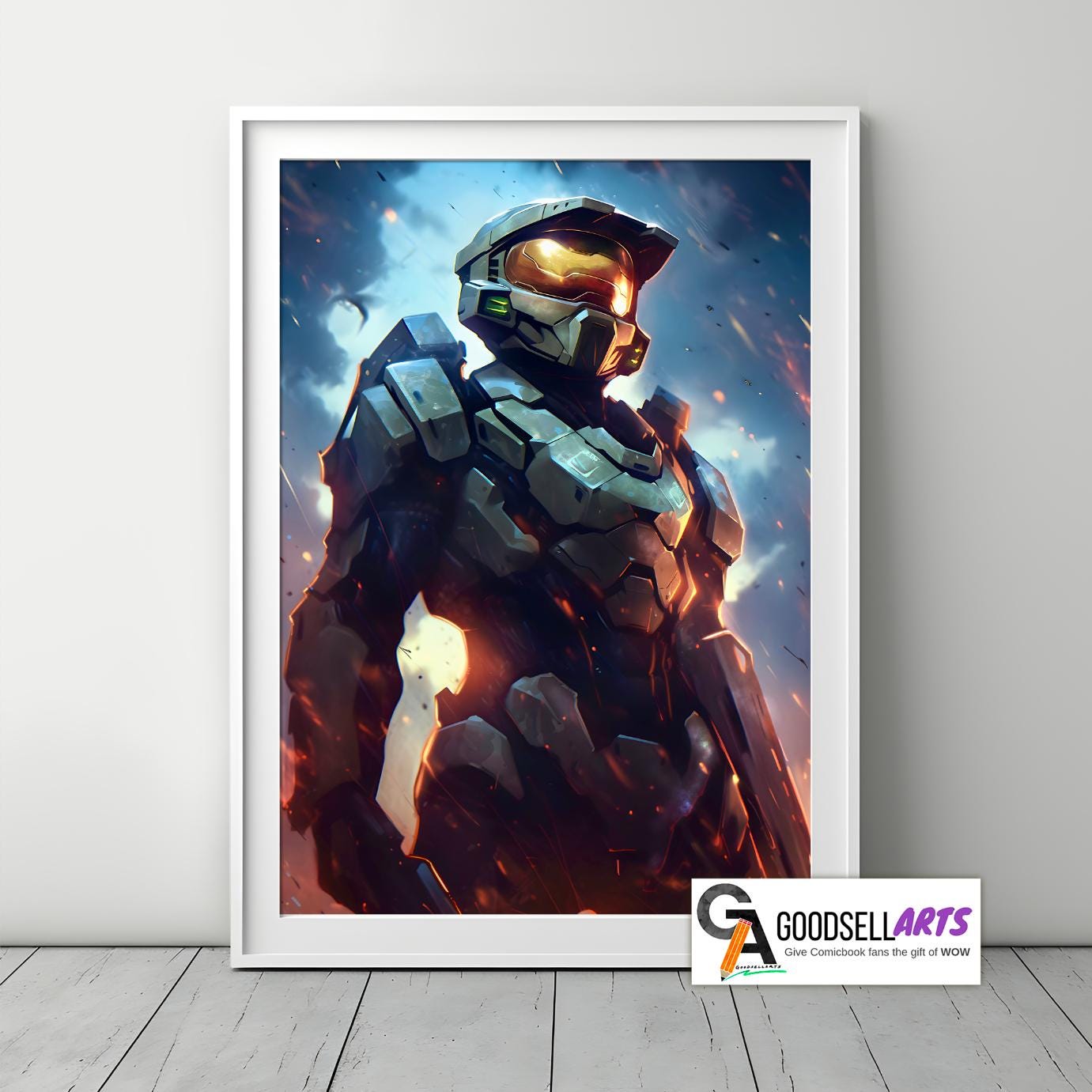 Halo Poster, Halo Gaming art print, Video Game poster, Gamer room decor, Halo infinite, Xbox Halo gamer gift, Gift for him, Large poster