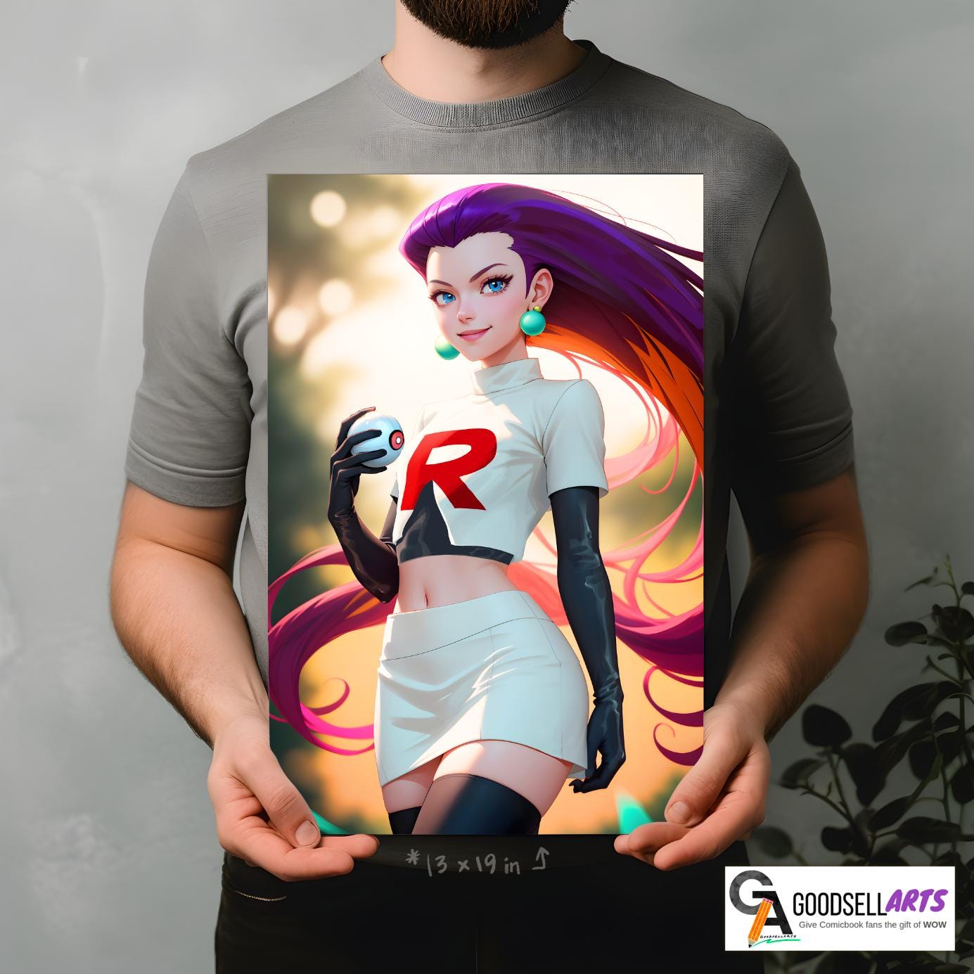 Jessie Team Rocket Poster | Pokemon Poster | Gaming Gift | Video Game Wall Art | Jessie Trainer print | Jessie James Team Rocket art print