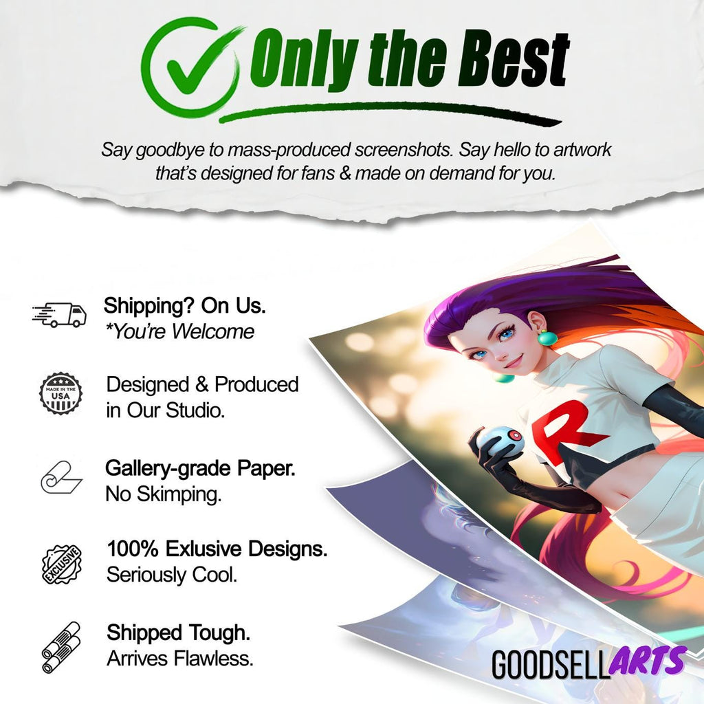 Jessie Team Rocket Poster | Pokemon Poster | Gaming Gift | Video Game Wall Art | Jessie Trainer print | Jessie James Team Rocket art print