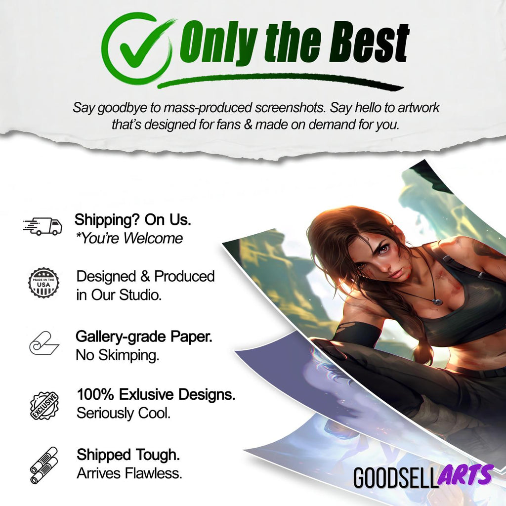 Lara Croft Art Print | Tomb Raider Poster | Gaming Poster | Video Game Poster | Lara Croft Art | Video Game Art | Tomb Raider gift