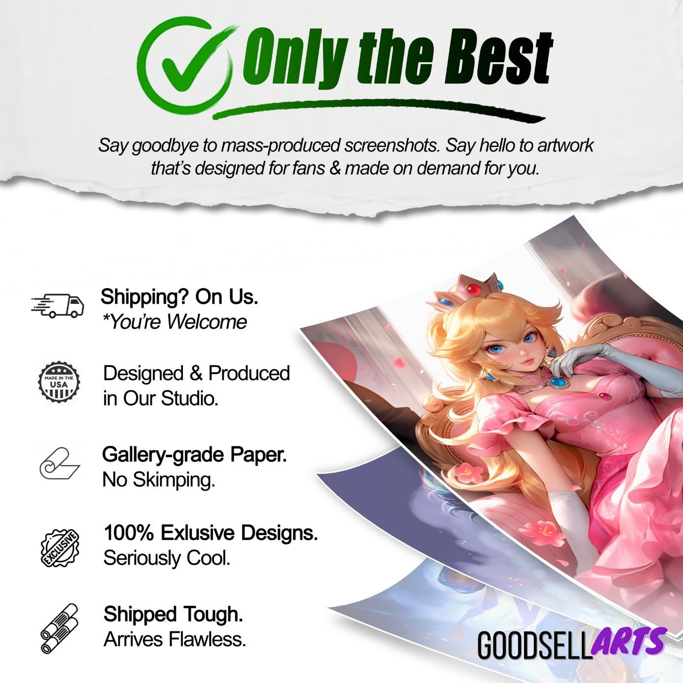 Princess Peach Poster Print | Princess Toadstool art | Video Game Poster | Princess peach Gift | Nintendo Gifts | Super Mario Bros Poster