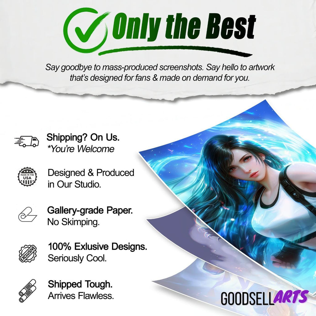 Tifa Lockhart Poster | Final Fantasy Poster | FF7 Remake | Gaming Decor | Gamer Gift | Video Game decor | Tifa Lockhart Art Print