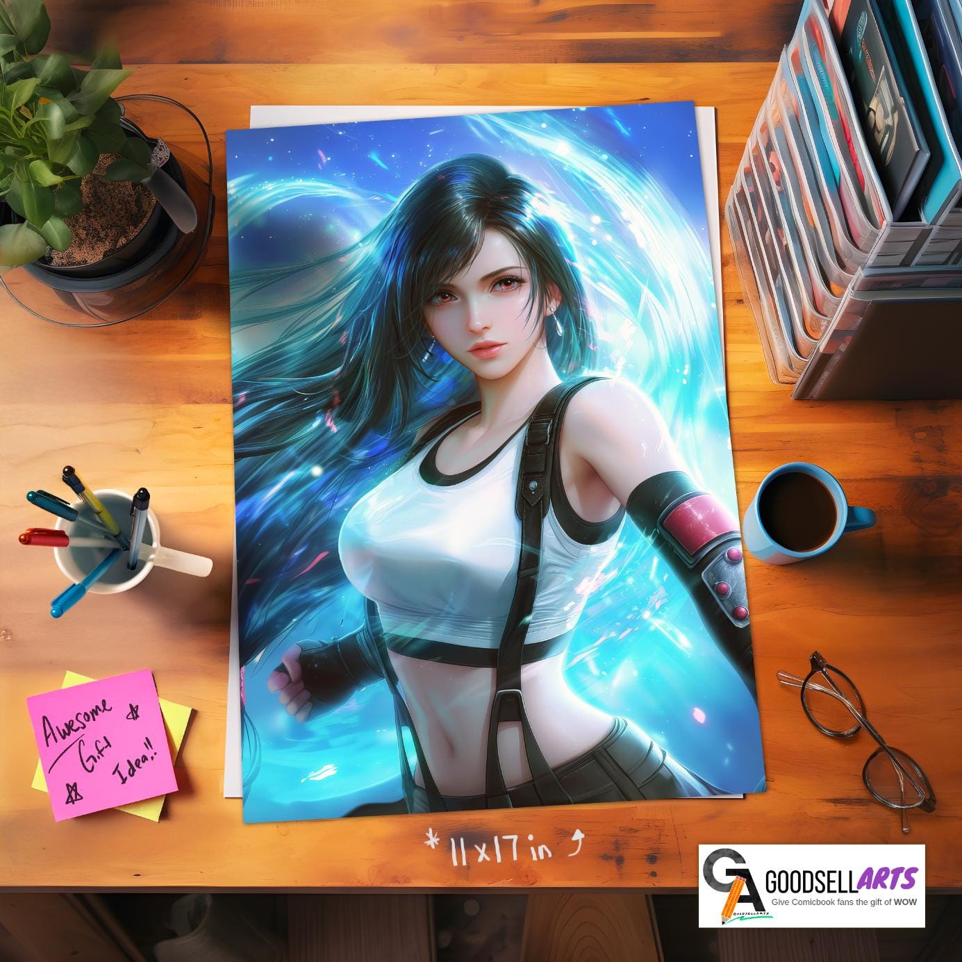 Tifa Lockhart Poster | Final Fantasy Poster | FF7 Remake | Gaming Decor | Gamer Gift | Video Game decor | Tifa Lockhart Art Print
