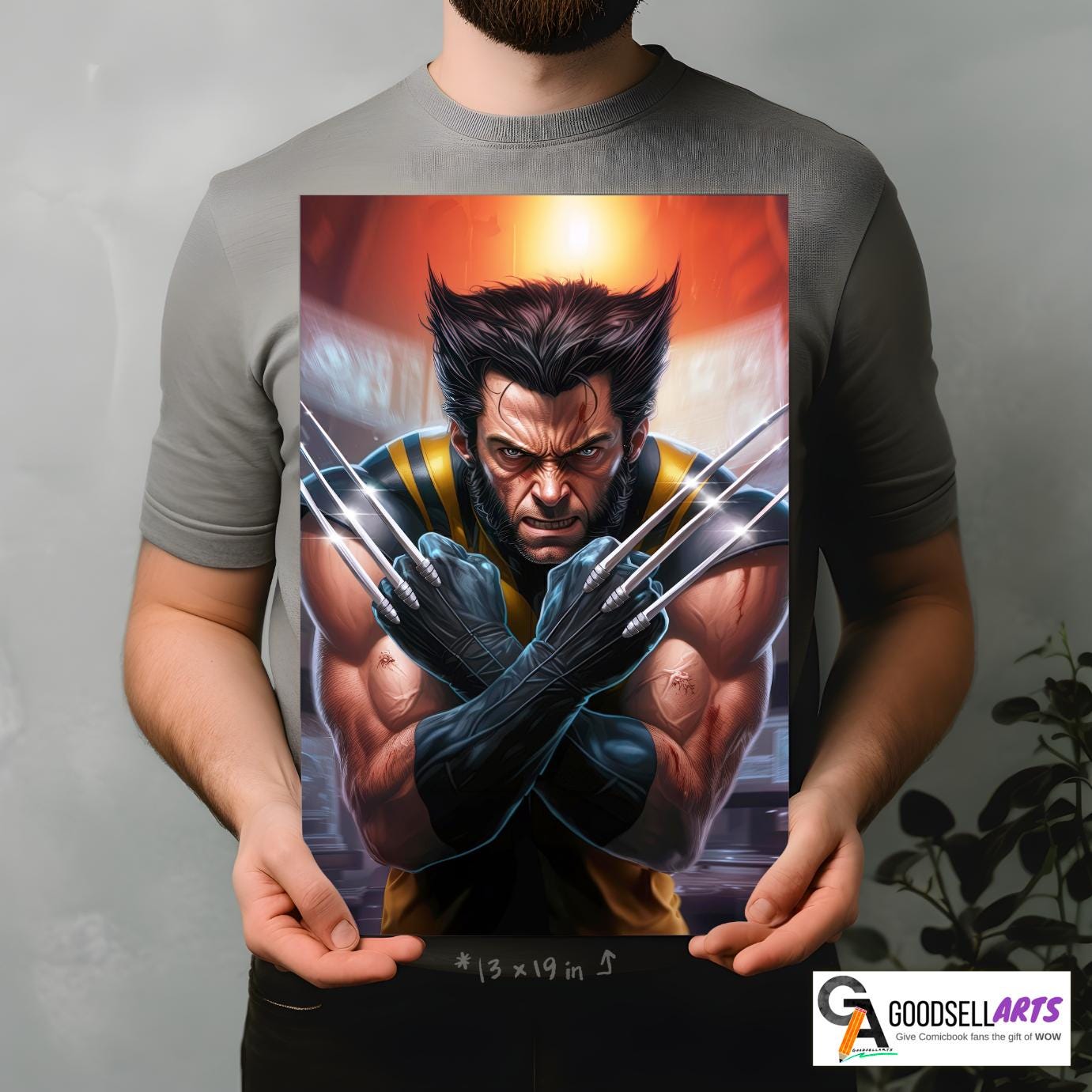Wolverine Logan Poster Print| Logan art print | Marvel X-men wall art | Hugh Jackman poster | Game Room Decor | Wolverine fan gift