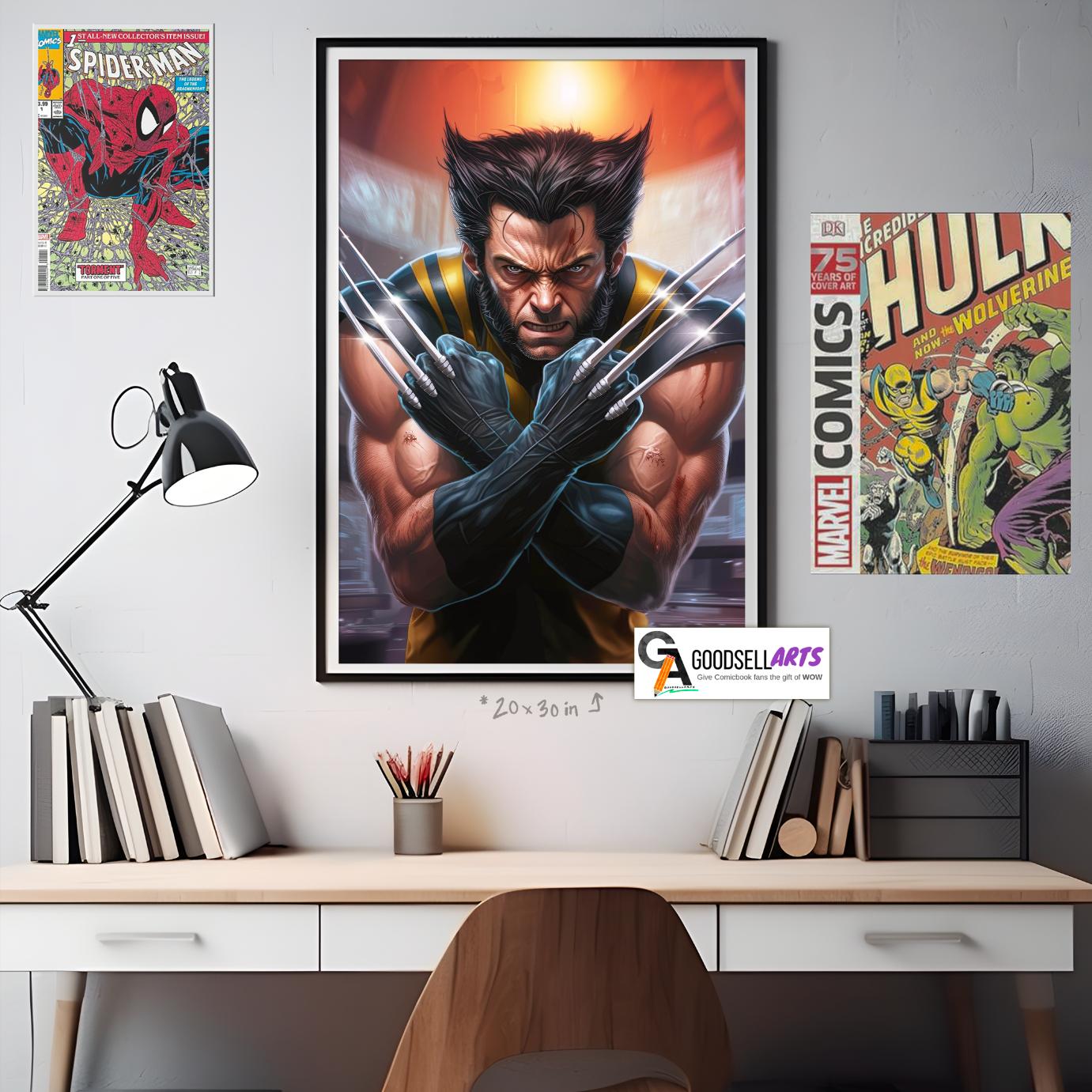 Wolverine Logan Poster Print| Logan art print | Marvel X-men wall art | Hugh Jackman poster | Game Room Decor | Wolverine fan gift