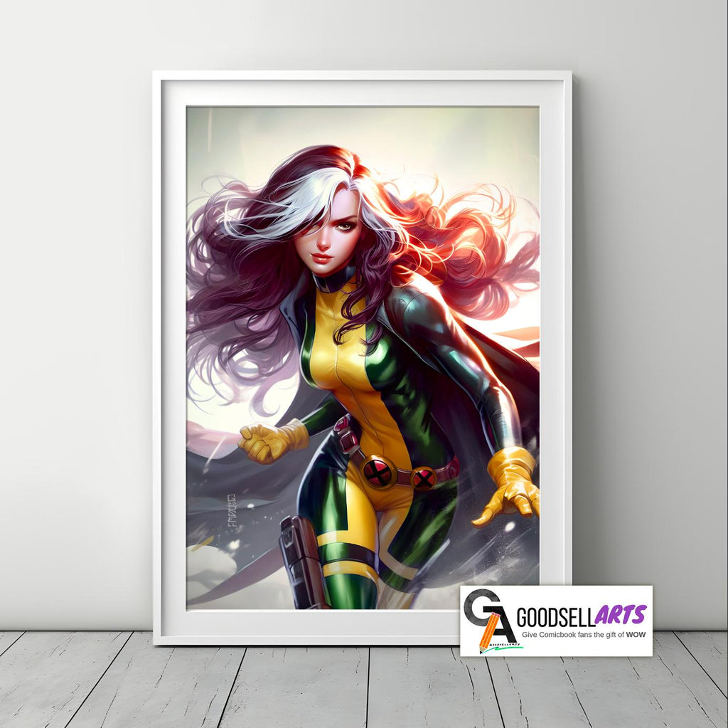 Rogue X-men Poster | Rogue Marvel wall art | X-men Rogue Fan art print | Rogue art print | X-men Rogue gift | Marvel X-men poster