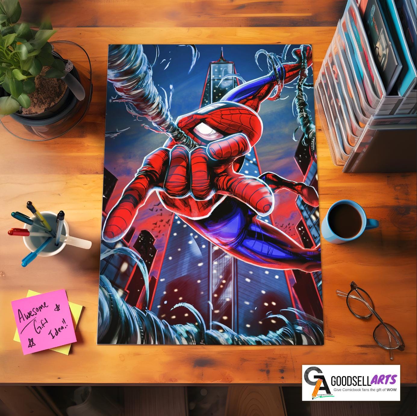 Marvel Spider-man Poster | Peter Parker Wall Art | Spider-man Art print | Spider man fan gift | Spider-Man Marvel Wall Art | Spiderverse