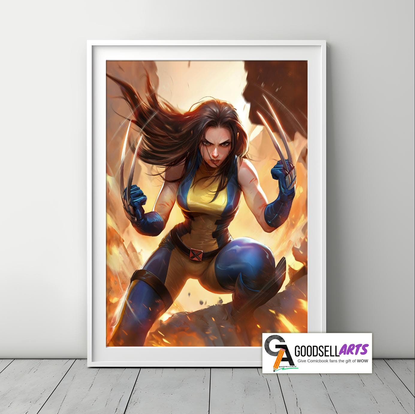 X-23 X-Men Poster, Female wolverine art print, Marvel Logan wall art, Wolverine X-Men Gift,  Geek Room Decor,  Laura Kinney X-23 fan art