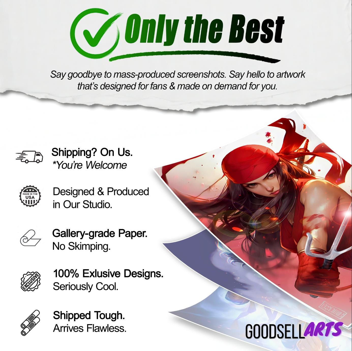 Elektra Daredevil Poster, Elektra Natchios Wall Art Print, Elektra Daredevil Gift, Marvel Elektra Female Superhero, Game room decor