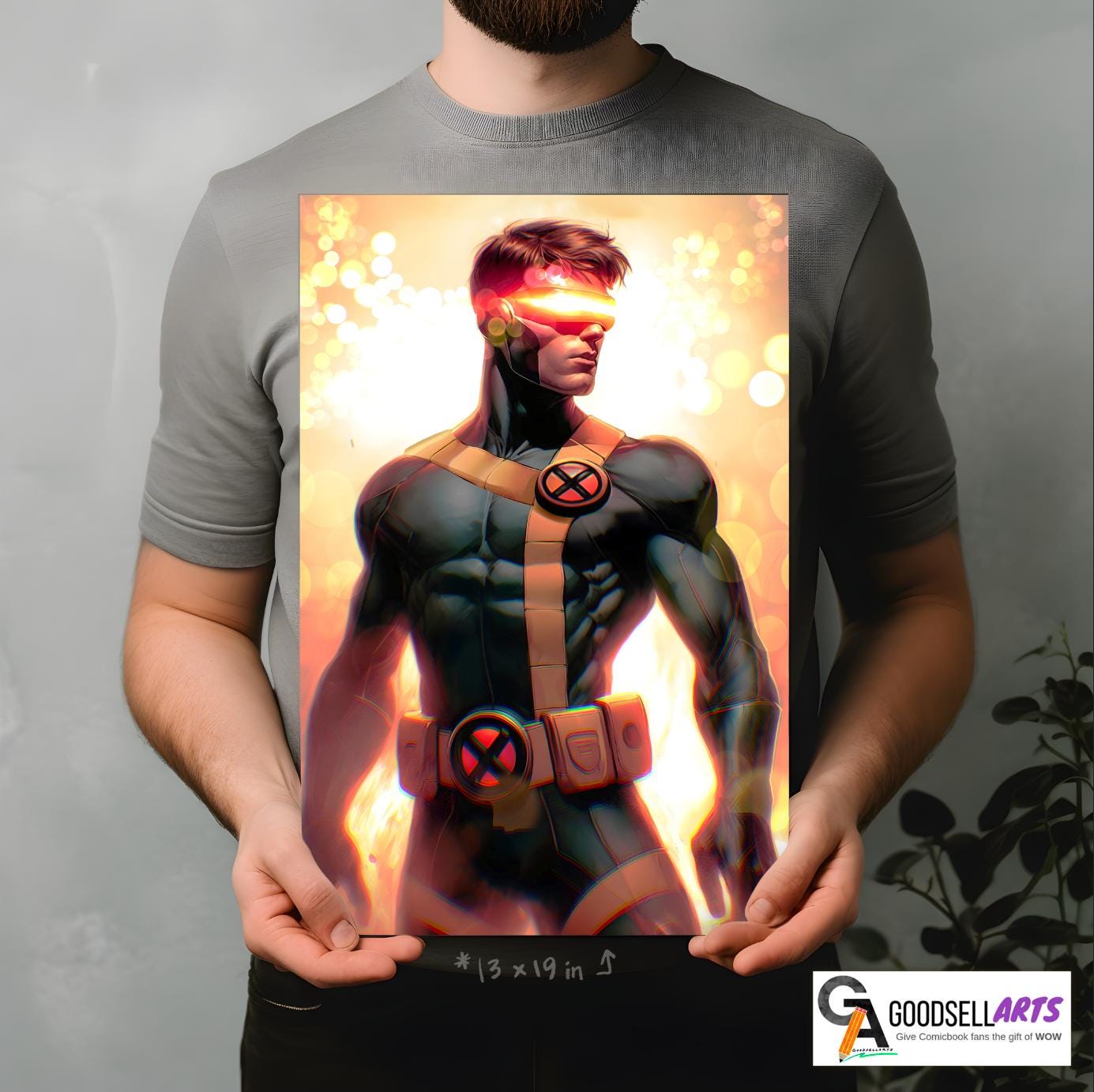 Cyclops X-men Art print | Marvel X-Men Cyclops poster | Cyclops Wall Art  | Scott Summers art print | X-men Cyclops Fan Gift for him