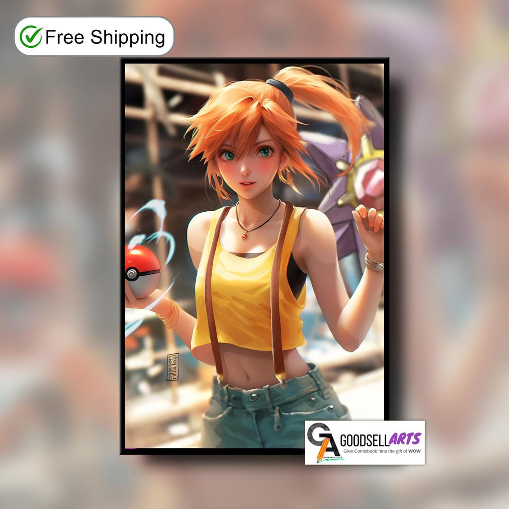 Gym Leader Misty Poster, Trainer Misty Wall Art , Gaming Poster, Video Game Wall Art , Game room decor, Nintendo poster, Pokemon  Misty