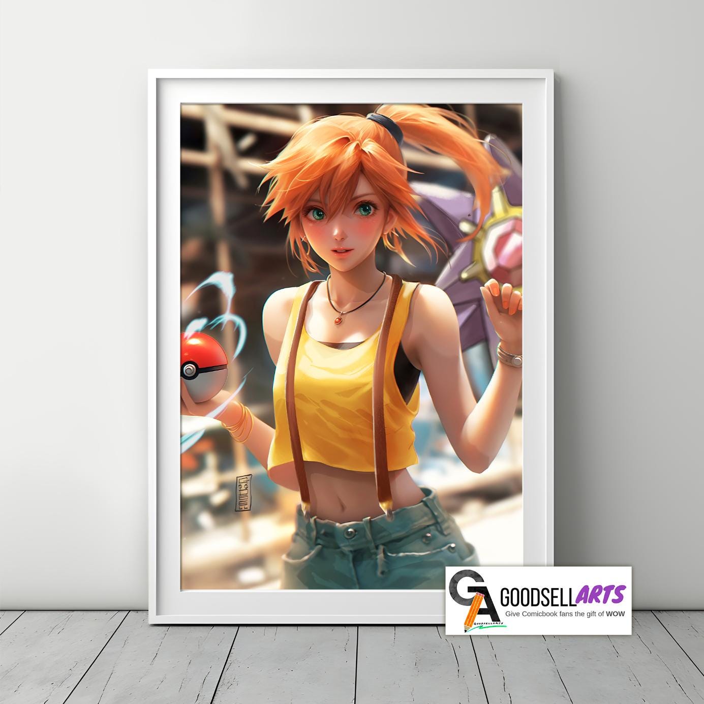 Gym Leader Misty Poster, Trainer Misty Wall Art , Gaming Poster, Video Game Wall Art , Game room decor, Nintendo poster, Pokemon  Misty
