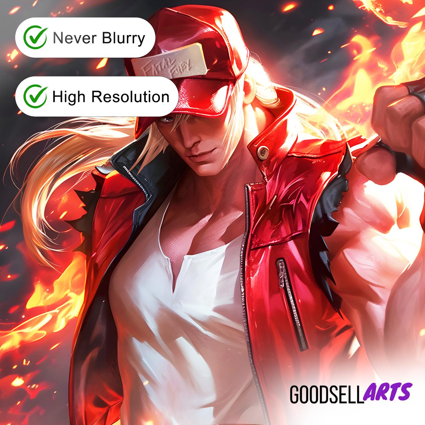 Terry Bogard Poster Print, King of Fighters Poster, Fatal Fury Poster, Terry Bogard Street Fighter Print, Terry Smash Brothers poster