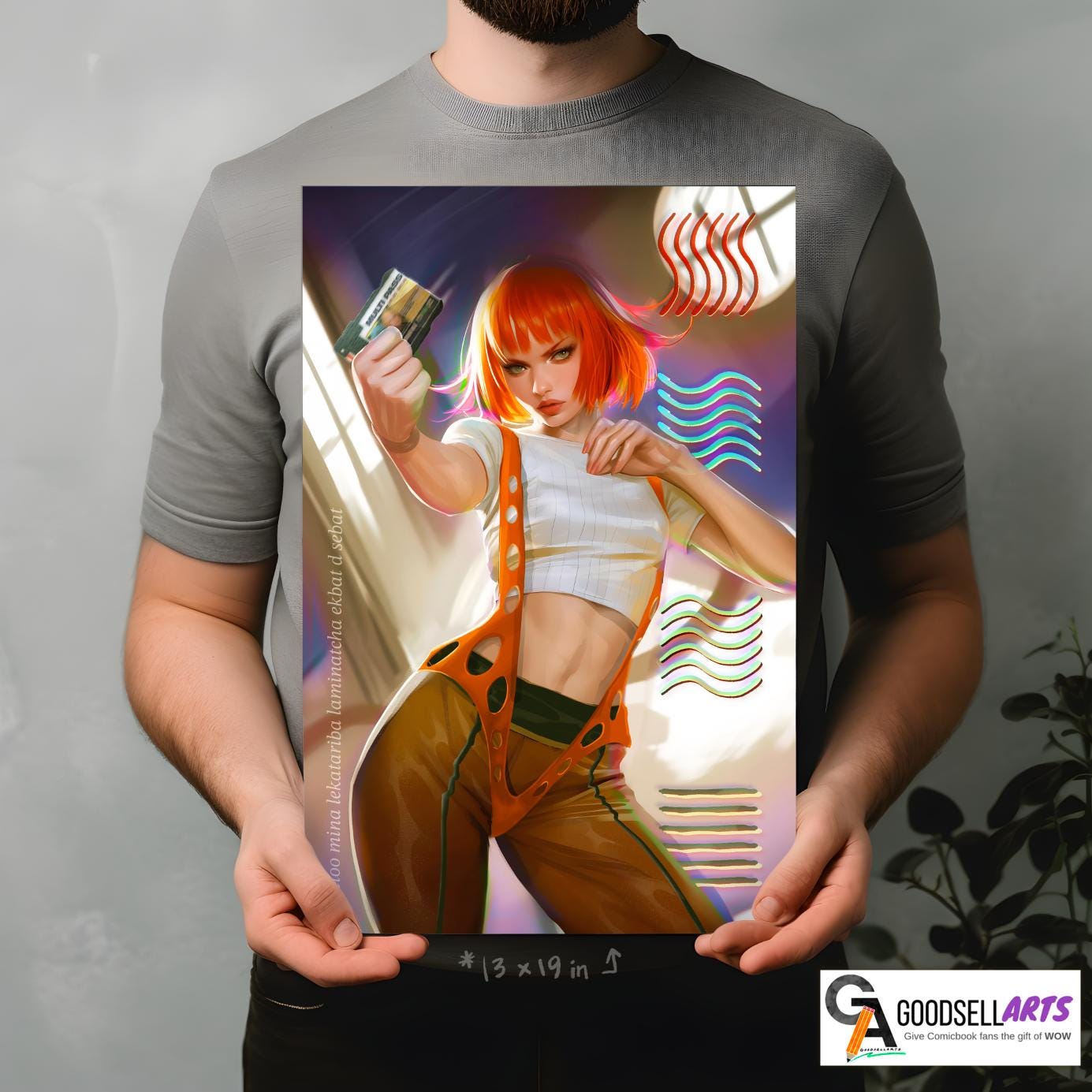Fifth Element Leeloo Poster | &quot;Multi-Pass.&quot; Fifth element Movie gift | Leeloo Fifth Element art print | Sci Fi Gift Game room decor
