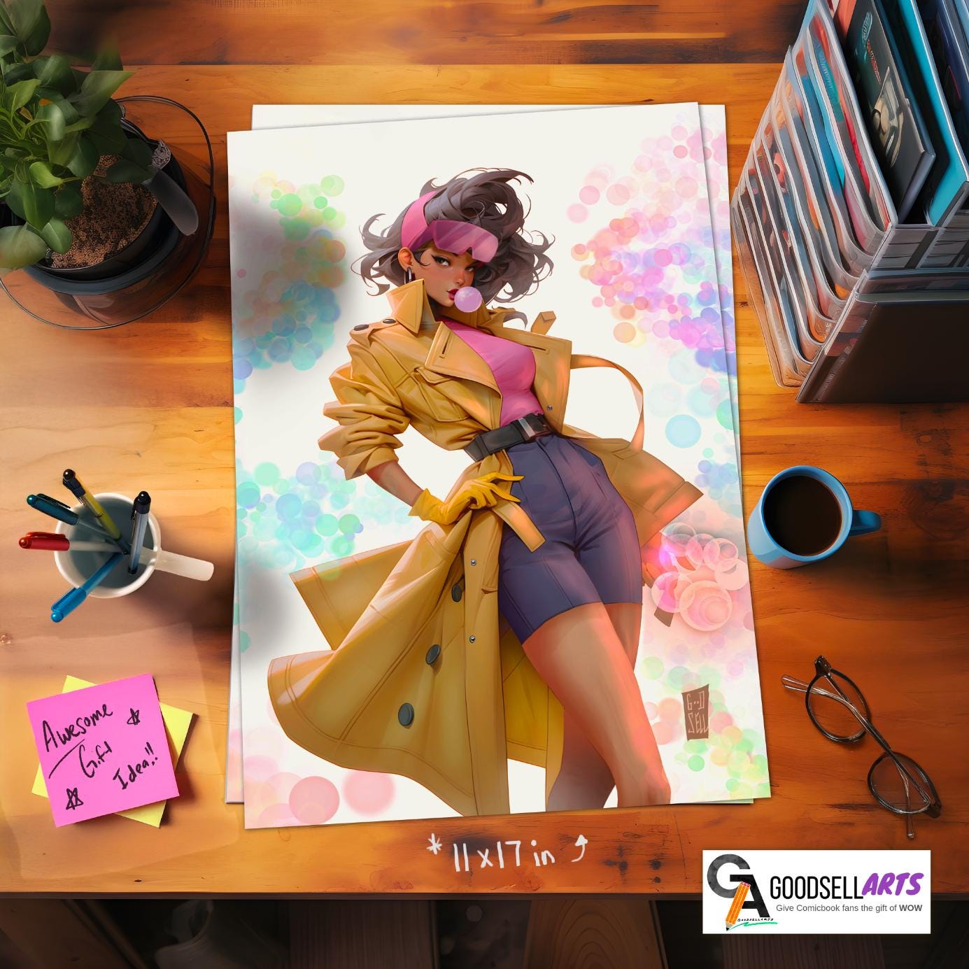 Jubilee X-Men Poster | Marvel X-Men print Jubilee Wall Art | Jubilee X-Men Gift Jubilation Lee print | Marvel Jubilee Illustration X-Men 97