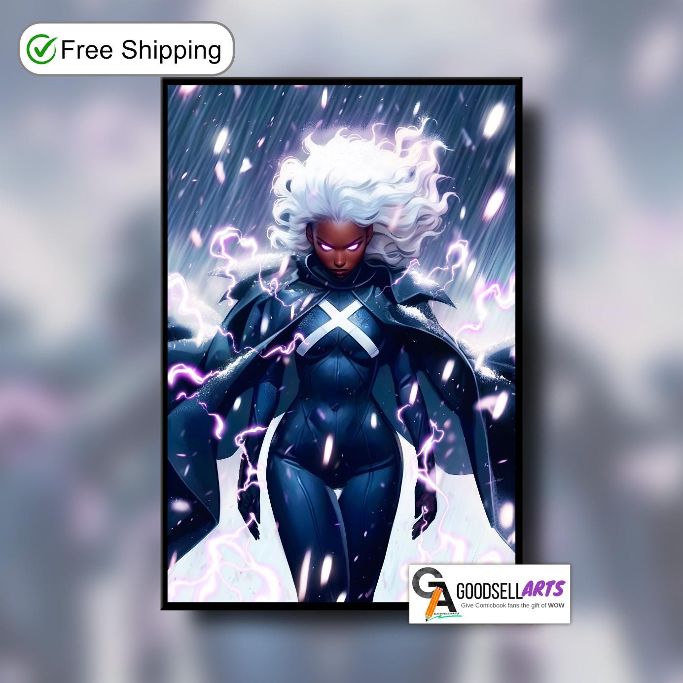 Storm X-Men Poster | Storm wall art | Marvel X-Men art print | Storm fan art  illustration | Storm X-men Gift | Ororo Monroe art | X-Men 97