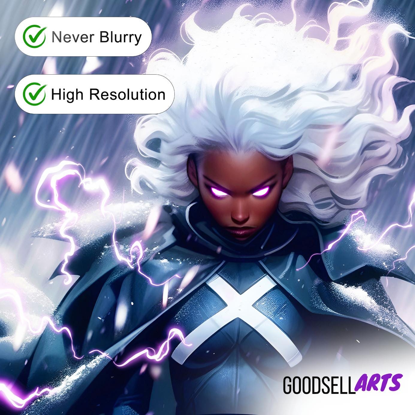Storm X-Men Poster | Storm wall art | Marvel X-Men art print | Storm fan art  illustration | Storm X-men Gift | Ororo Monroe art | X-Men 97