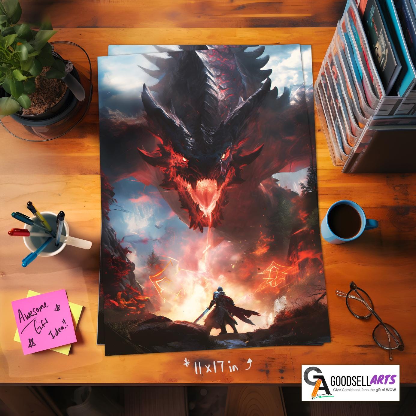 Monster Hunter Poster, Elder Dragon, Fantasy Gaming Wall Art, Safi&#39;jiiva, Gamer Room Decor, Video Game Art, Monster Hunter Fan Gift