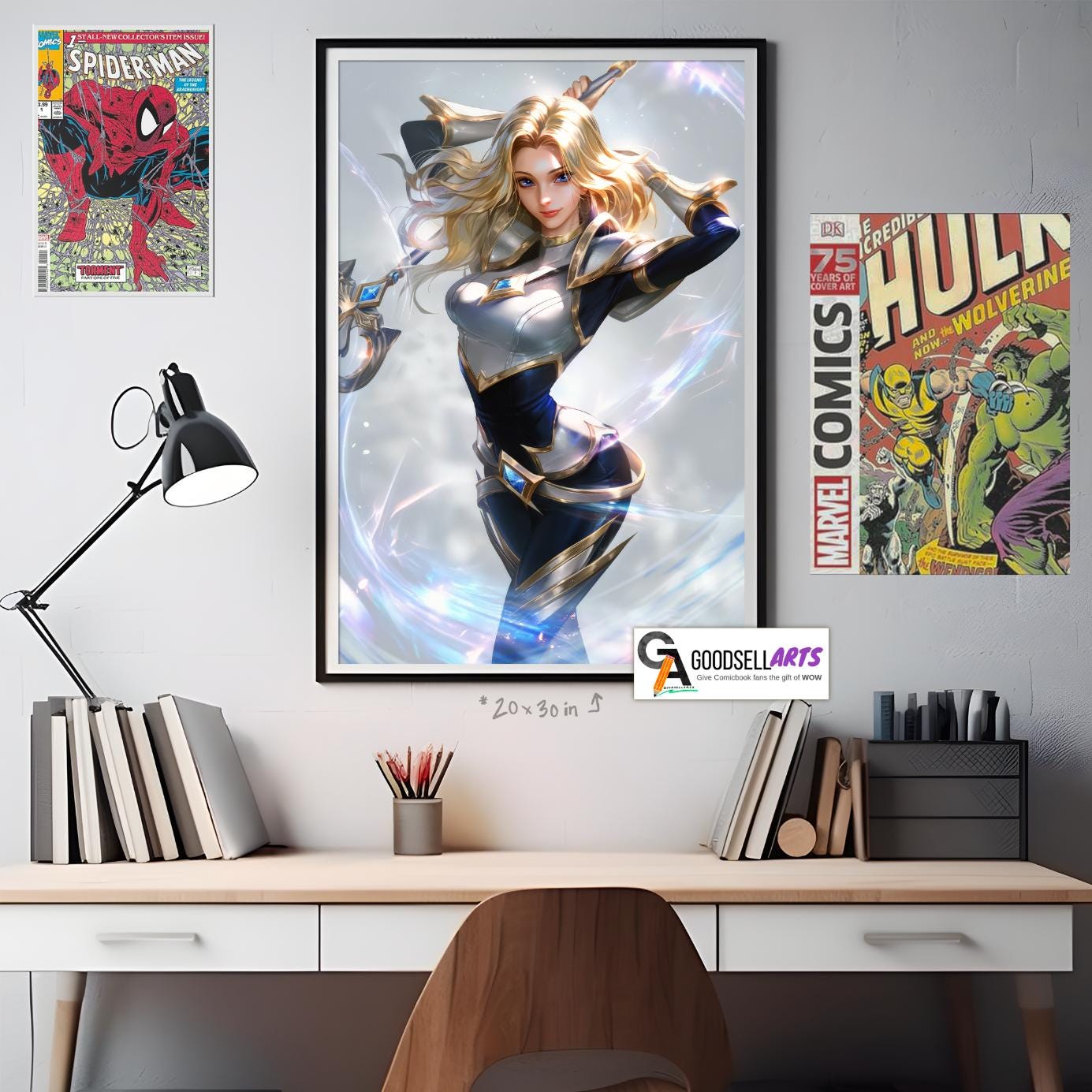 Lux Poster, League of Legends Poster, Lux wall art, Video game poster, Gamer room decor Luxanna Crowngaurd, LoL fan gift