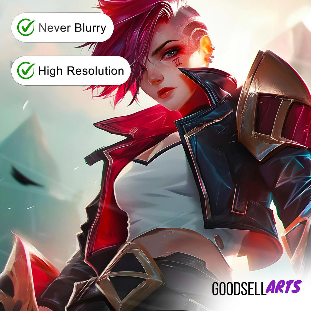Arcane Vi Poster Print | League of Legends art |  Video Game Poster| LoL Anime Poster Art | Vi Champion art | Game room decor | Arcane gift