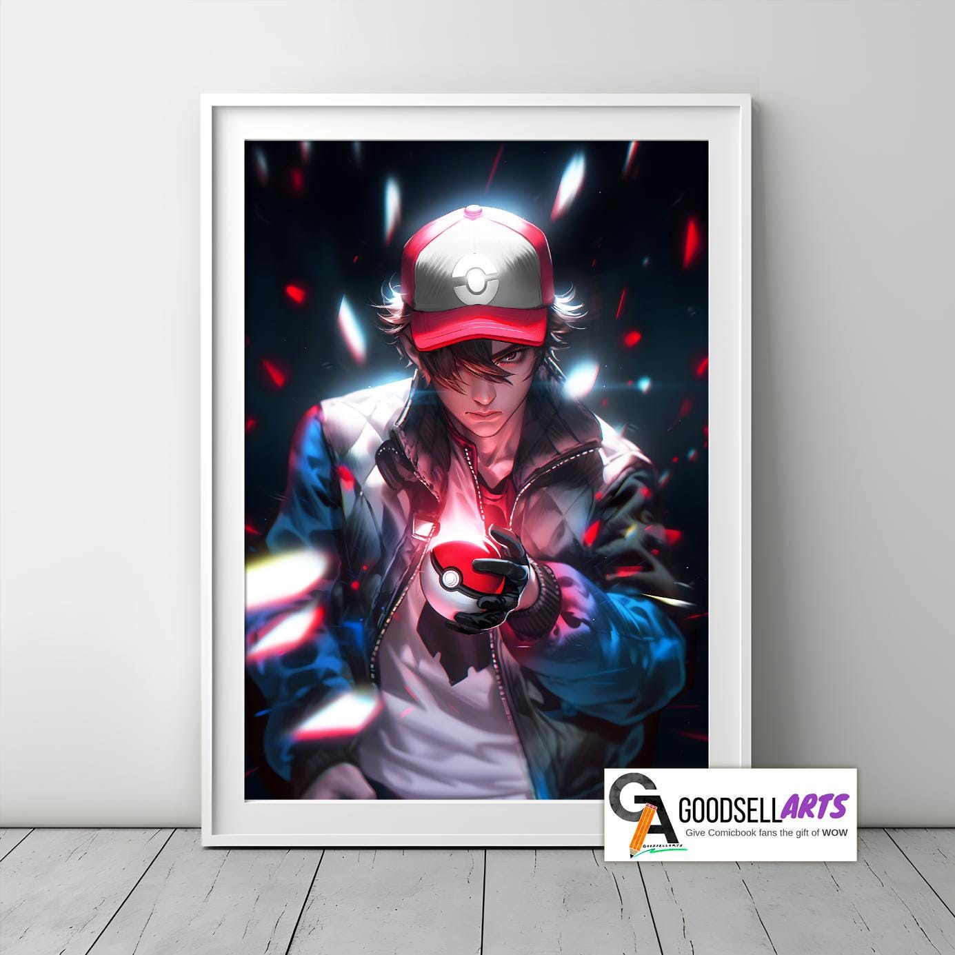 Ash Ketchum Poster | Trainer Ash Wall Art | Gaming Poster | Video Game Wall Art | Gamer Gifts | Nintendo poster | Ash Ketchum Art Print