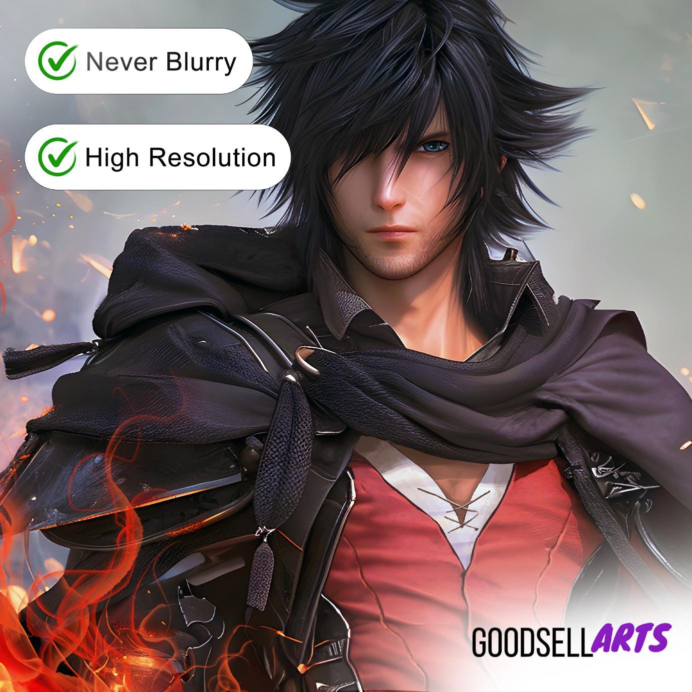Clive Rosfield Final Fantasy 16 Poster, FF Gaming Art Print, Video Game Wall Art, Clive FF Decor Gift, JRPG Gaming Room Wall Decor, fanart