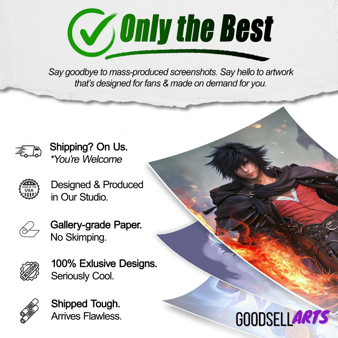 Clive Rosfield Final Fantasy 16 Poster, FF Gaming Art Print, Video Game Wall Art, Clive FF Decor Gift, JRPG Gaming Room Wall Decor, fanart