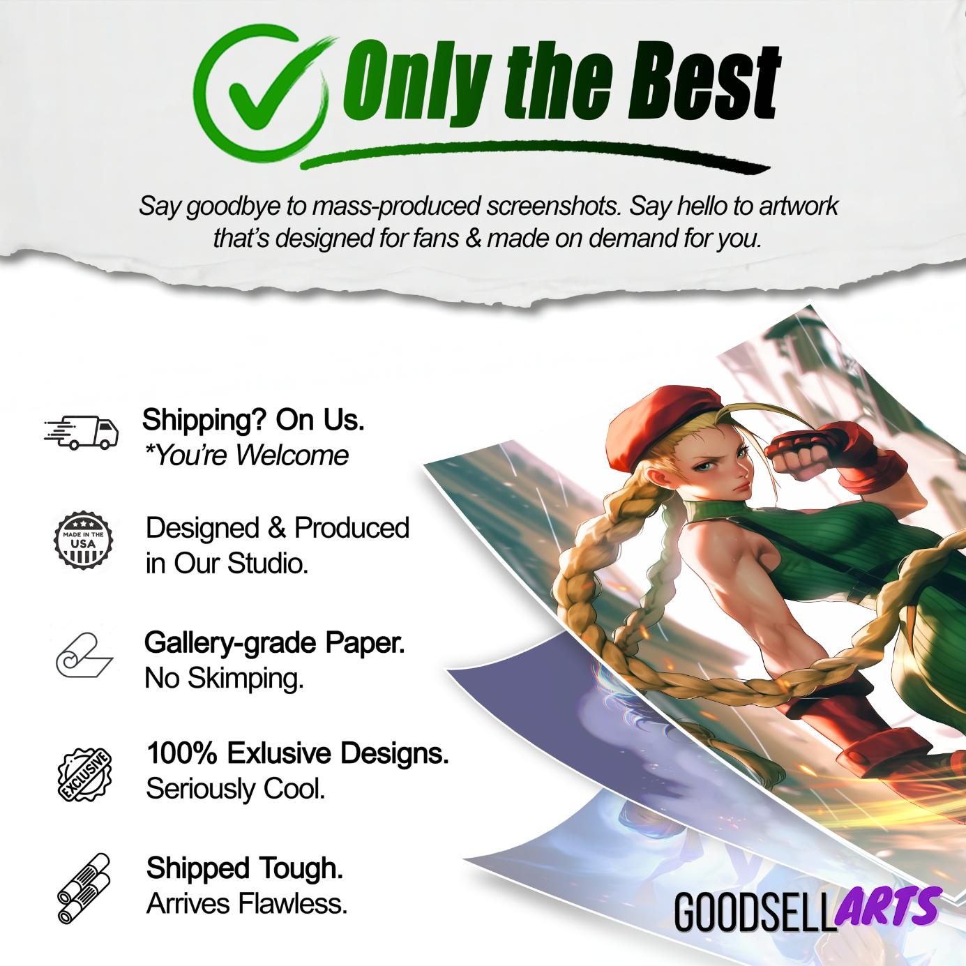 Cammy Street Fighter Poster | &quot;Canon Spike!&quot; | Street Fighter Art |  | Cammy White | SF6 | Video Game Poster | Gaming Gift