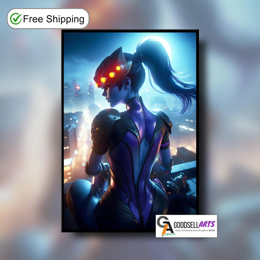 Widowmaker Poster | &quot;One shot, One kill.&quot; | Widowmaker art print | Gaming Poster | Video Game art | Gamer Room decor gift | Widowmaker print