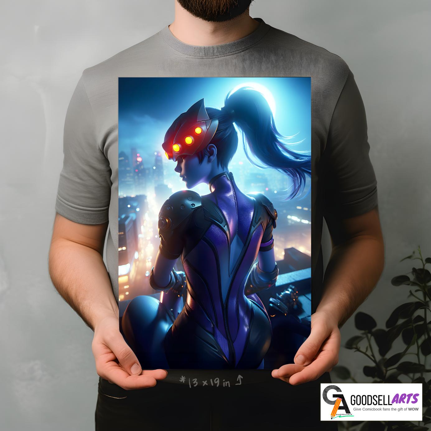 Widowmaker Poster | &quot;One shot, One kill.&quot; | Widowmaker art print | Gaming Poster | Video Game art | Gamer Room decor gift | Widowmaker print