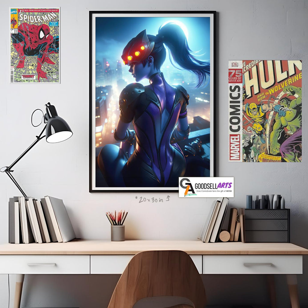 Widowmaker Poster | &quot;One shot, One kill.&quot; | Widowmaker art print | Gaming Poster | Video Game art | Gamer Room decor gift | Widowmaker print