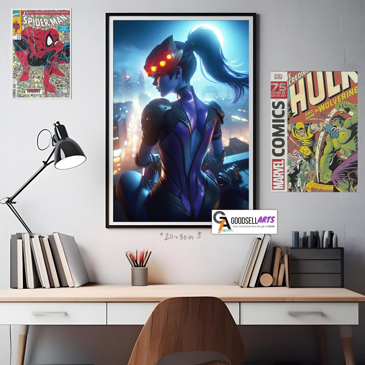 Widowmaker Poster | &quot;One shot, One kill.&quot; | Widowmaker art print | Gaming Poster | Video Game art | Gamer Room decor gift | Widowmaker print