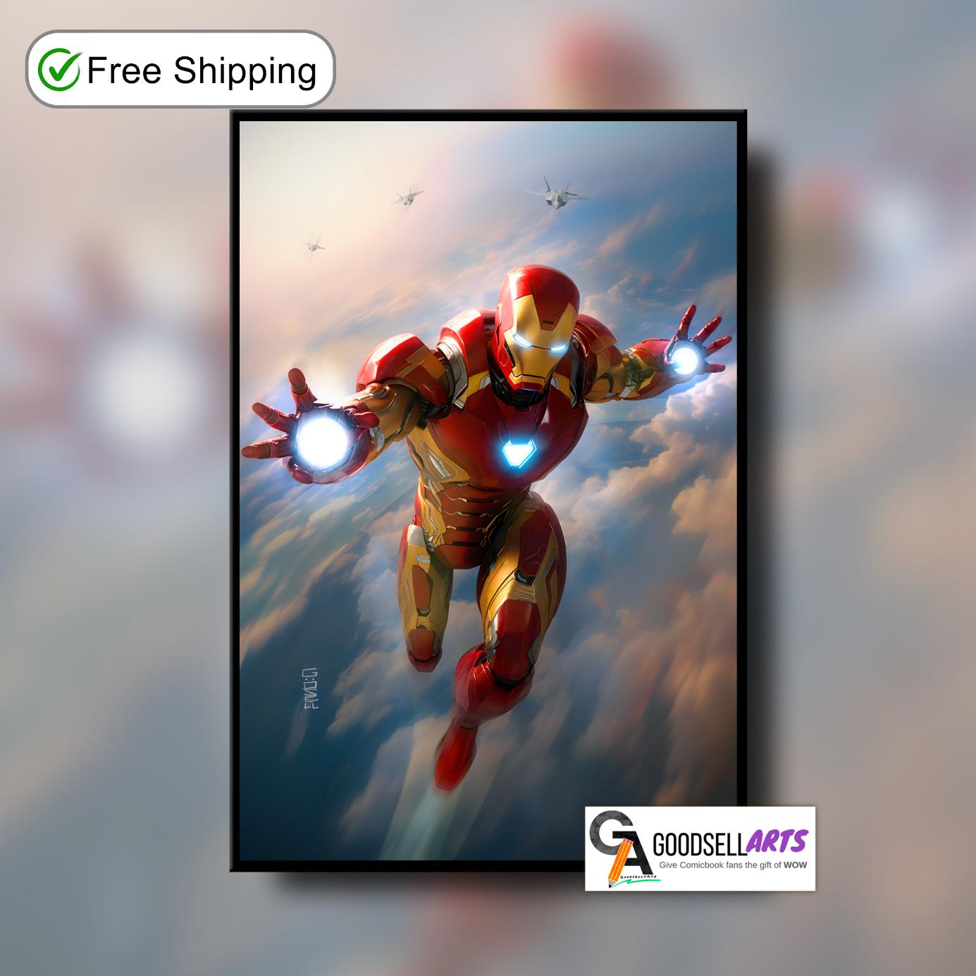 Iron Man Poster Print | Avengers Iron Man wall art | Marvel Wall art | Tony Stark poster | Iron-Man fan Art | Iron man fan gift | Geek gift