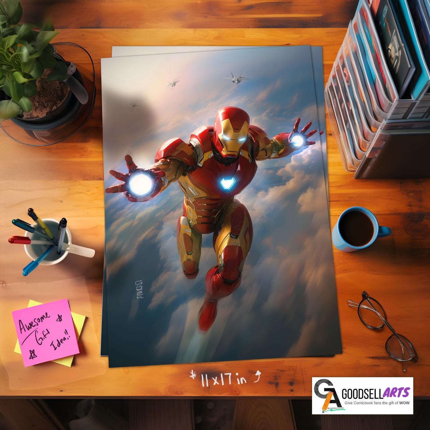 Iron Man Poster Print | Avengers Iron Man wall art | Marvel Wall art | Tony Stark poster | Iron-Man fan Art | Iron man fan gift | Geek gift