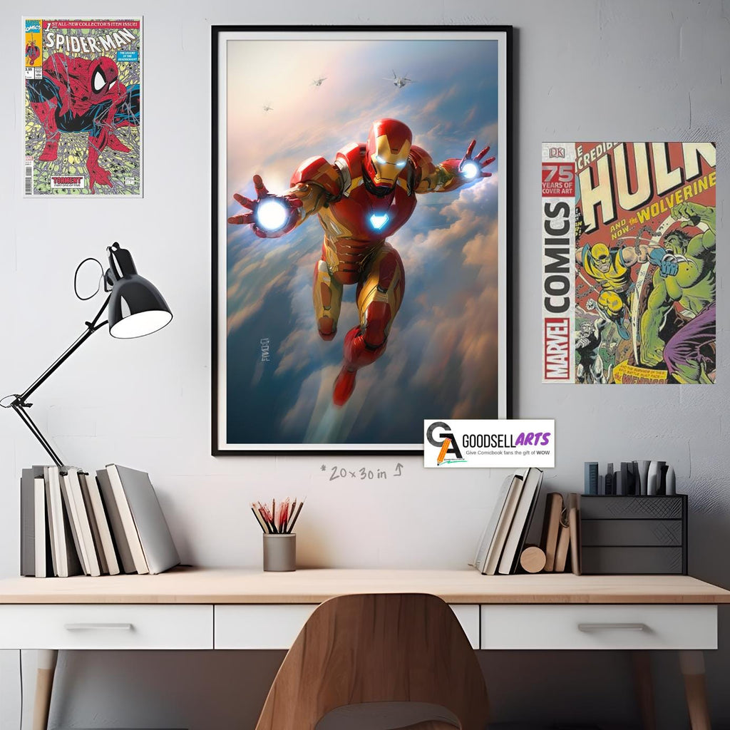 Iron Man Poster Print | Avengers Iron Man wall art | Marvel Wall art | Tony Stark poster | Iron-Man fan Art | Iron man fan gift | Geek gift