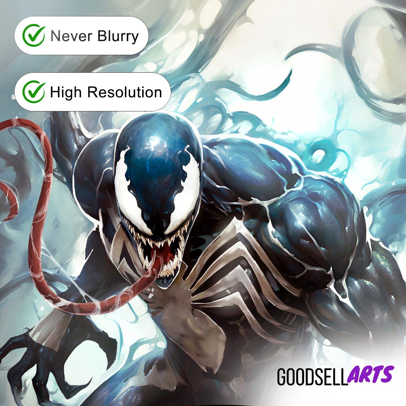 Venom Poster | Venom wall art | Marvel Venom Art Print | Eddie Brock Venom | Venom Fan Art | Spiderman Venom print | Spiderman Venom gift