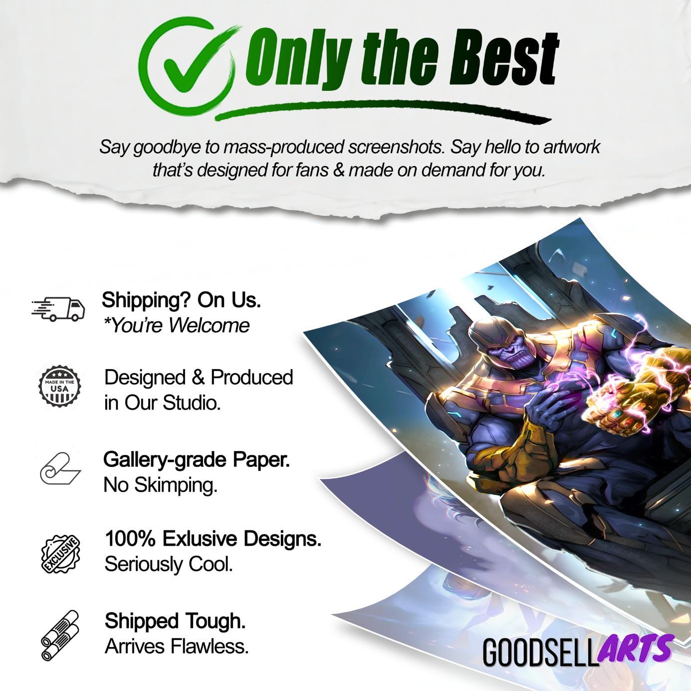 Thanos Poster |  Avengers Thanos Wall Art | Avengers Thanos Art Print | Marvel Thanos Art | Infinity Gauntlet poster | Geek Room Decor