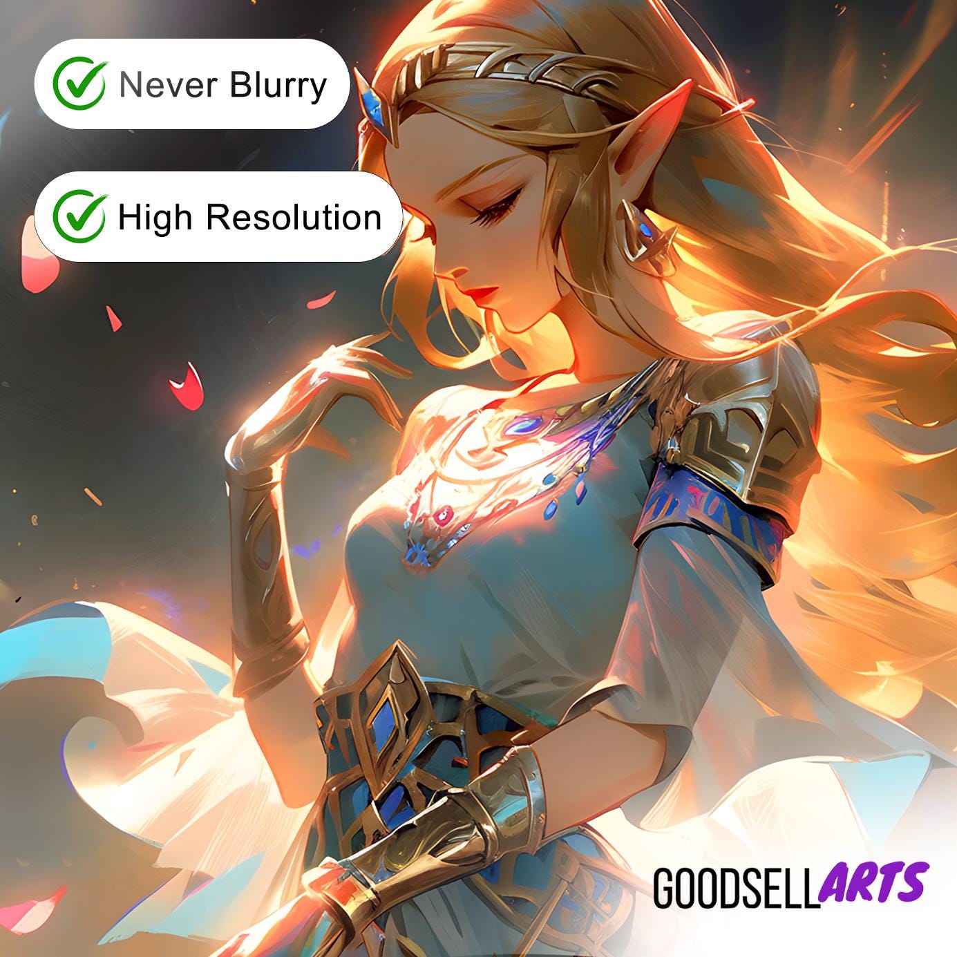 Princess Zelda Poster | Zelda wall art | Nintendo Game room decor | Video Game art | Breath of the Wild |  Echoes of wisdom | Zelda fan gift