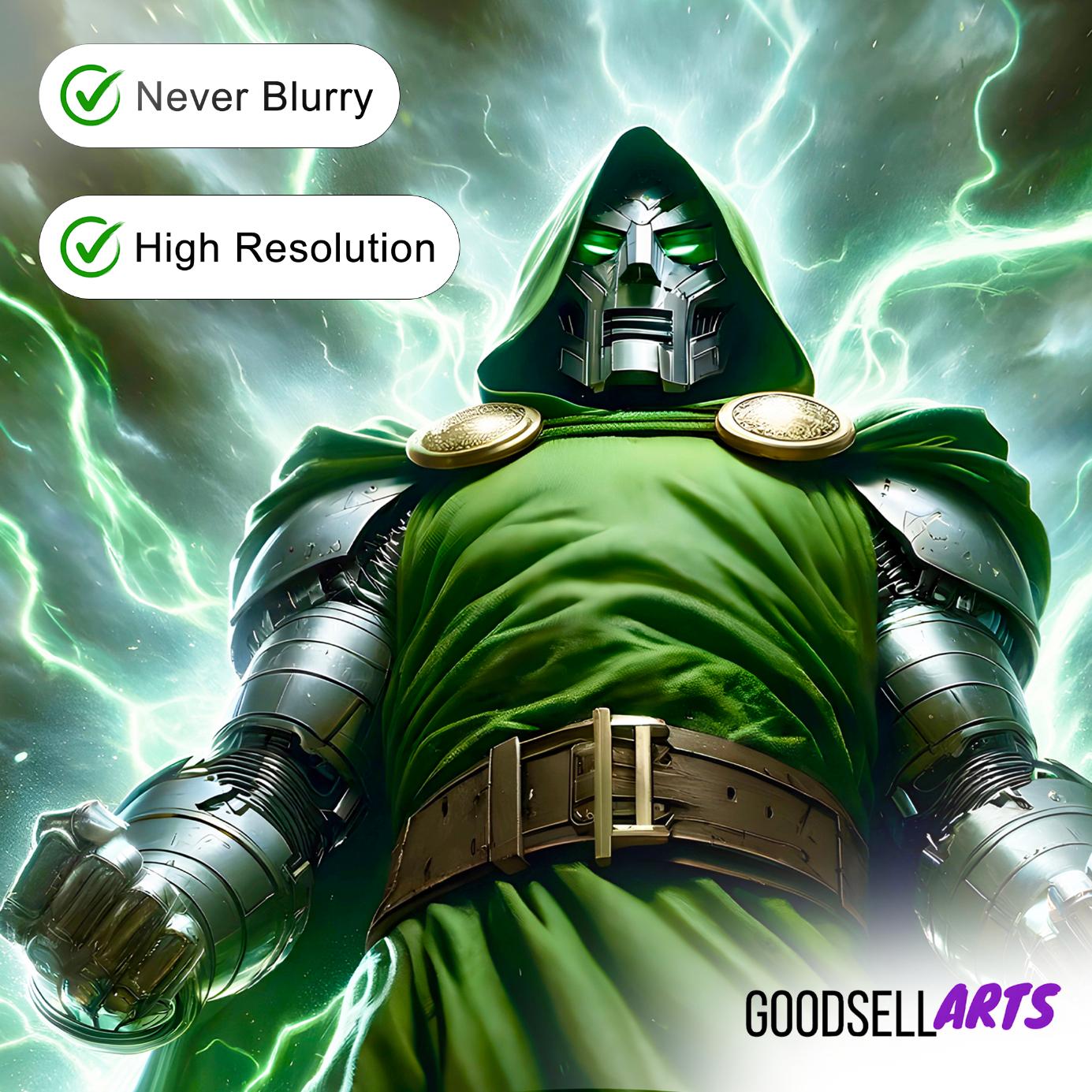 Doctor Doom Poster | Marvel Dr Doom Art Print | Dr. Doom Wall Art | Marvel Gifts for him  | Victor Von doom Poster | Doctor Doom fan art