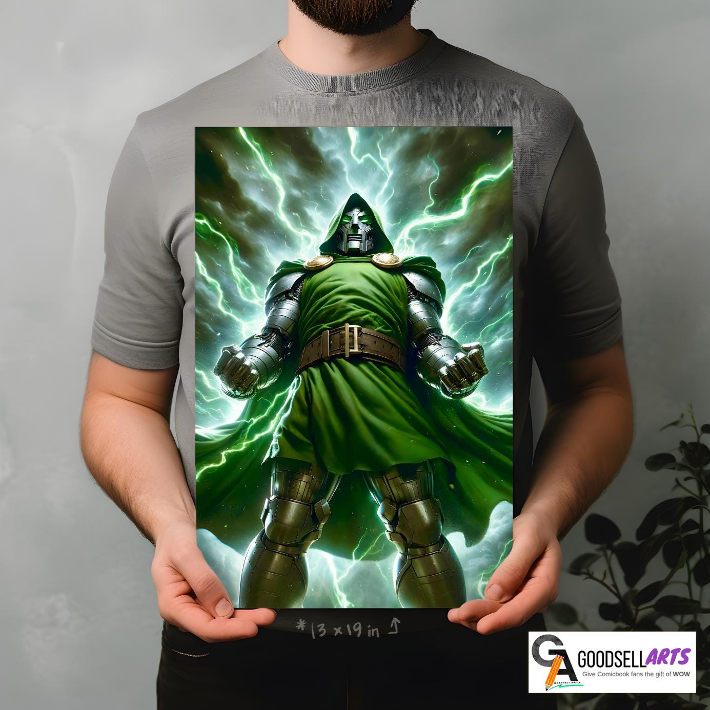 Doctor Doom Poster | Marvel Dr Doom Art Print | Dr. Doom Wall Art | Marvel Gifts for him  | Victor Von doom Poster | Doctor Doom fan art
