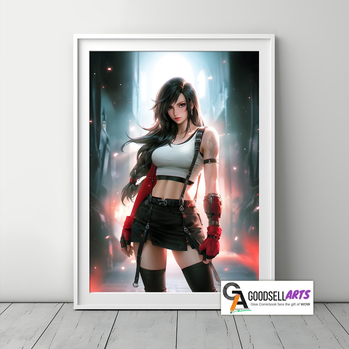 Tifa Final Fantasy 7 Poster Print, FF7 Game Decor, Tifa Lockhart art, Gamer Gift Game Room Decor, Tifa Fan Gift,