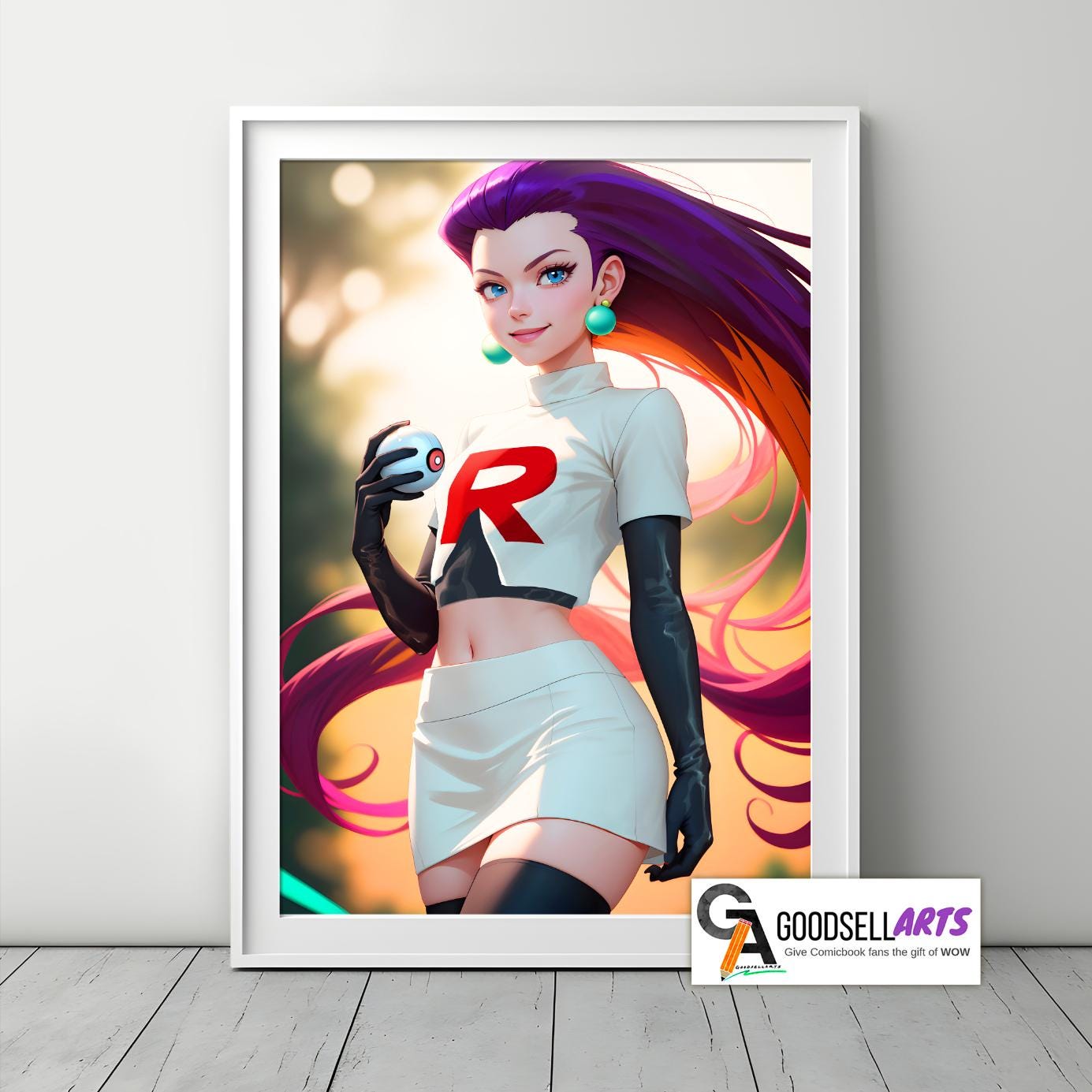 Jessie Team Rocket Poster | Pokemon Poster | Gaming Gift | Video Game Wall Art | Jessie Trainer print | Jessie James Team Rocket art print