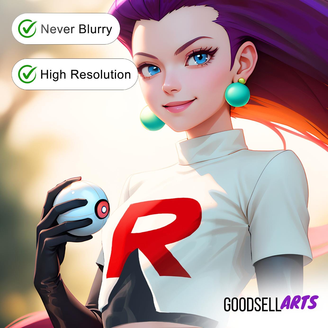 Jessie Team Rocket Poster | Pokemon Poster | Gaming Gift | Video Game Wall Art | Jessie Trainer print | Jessie James Team Rocket art print