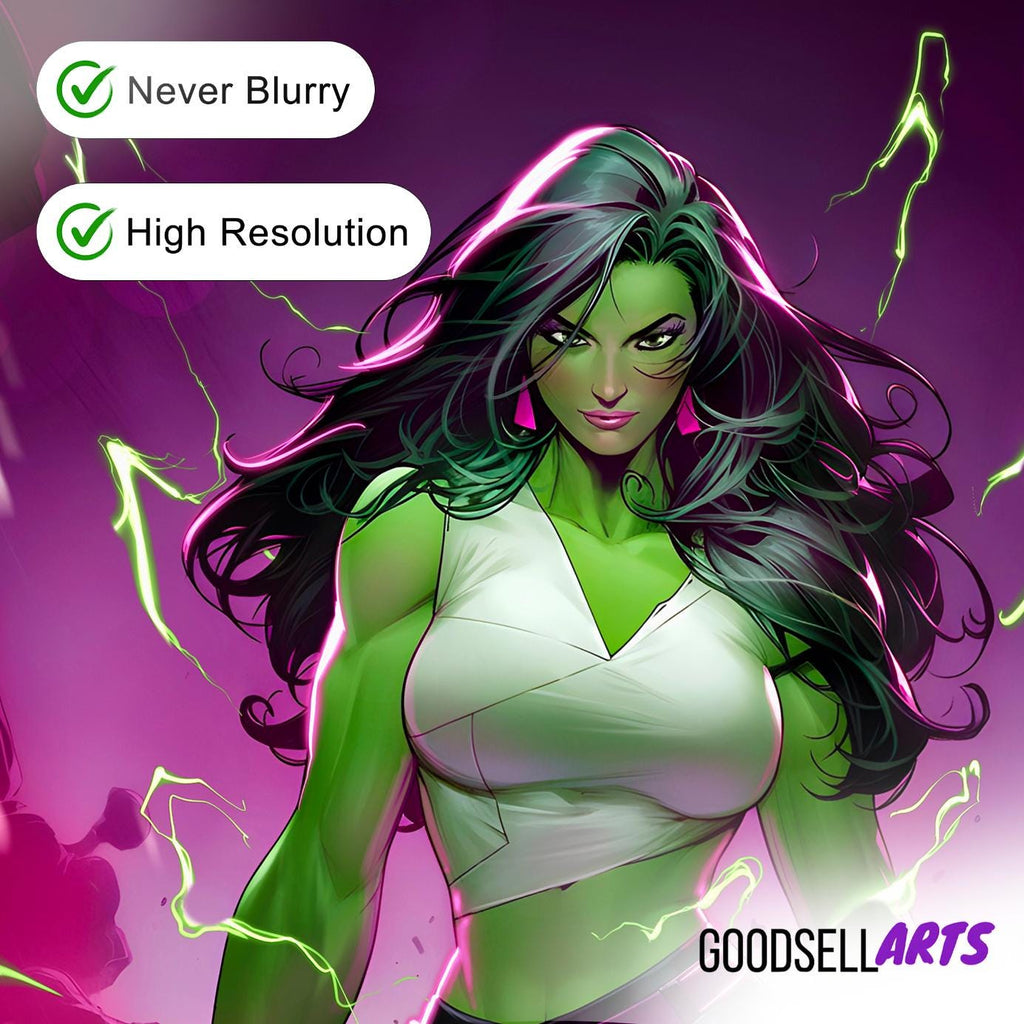 She-Hulk Poster Print | Avengers She-Hulk Poster |Jennifer Walters Print | Marvel She-Hulk Wall Art | Collectible | Comic fan gift