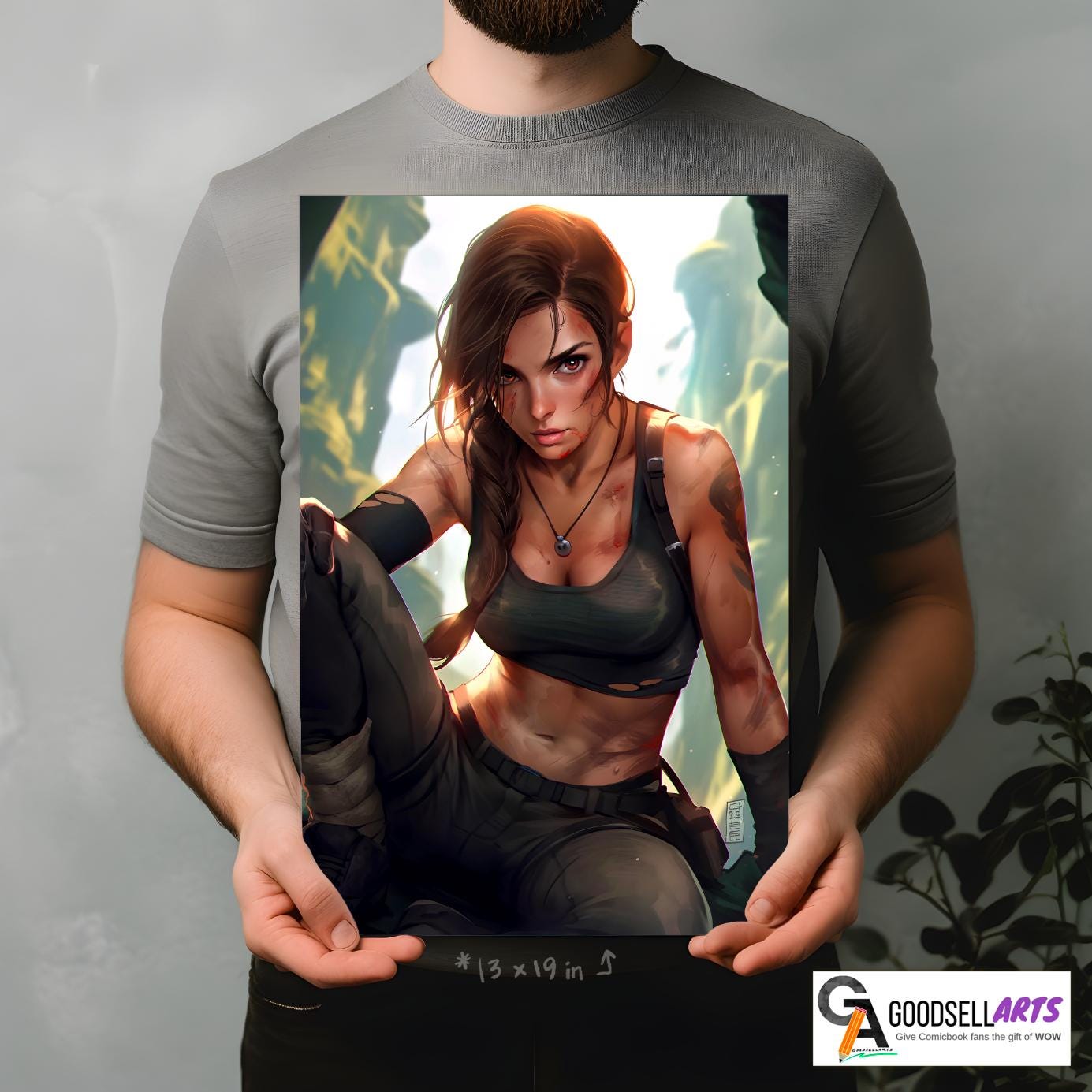 Lara Croft Art Print | Tomb Raider Poster | Gaming Poster | Video Game Poster | Lara Croft Art | Video Game Art | Tomb Raider gift