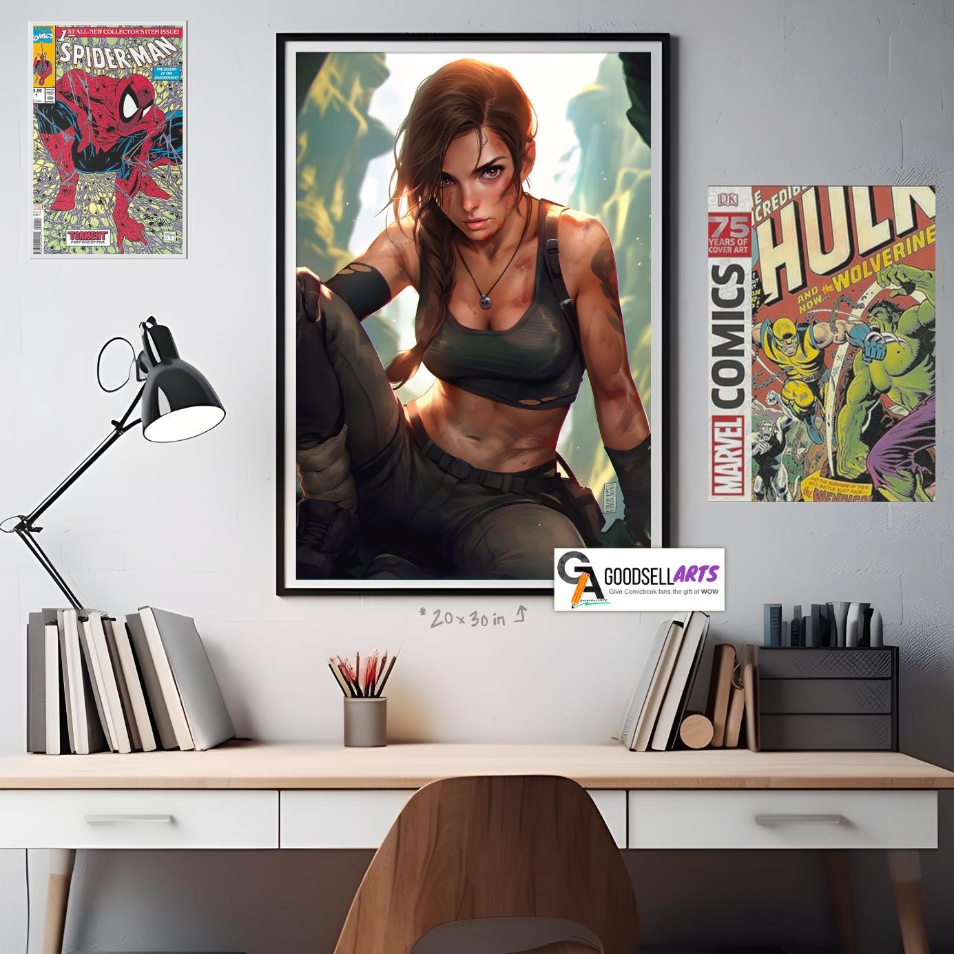 Lara Croft Art Print | Tomb Raider Poster | Gaming Poster | Video Game Poster | Lara Croft Art | Video Game Art | Tomb Raider gift