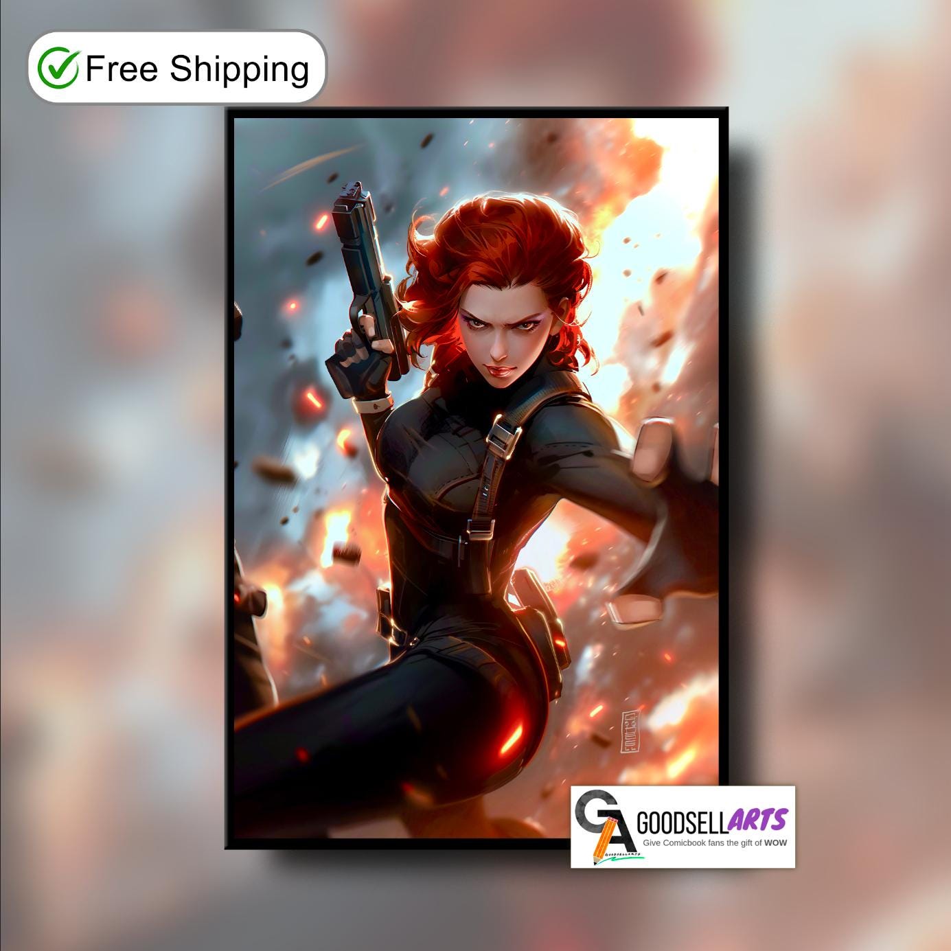Black Widow Poster Print| Avengers Poster | Natasha Romanoff |Black Widow Wall Art | Avengers art print | marvel poster gift
