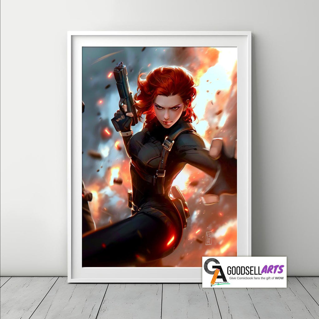 Black Widow Poster Print| Avengers Poster | Natasha Romanoff |Black Widow Wall Art | Avengers art print | marvel poster gift