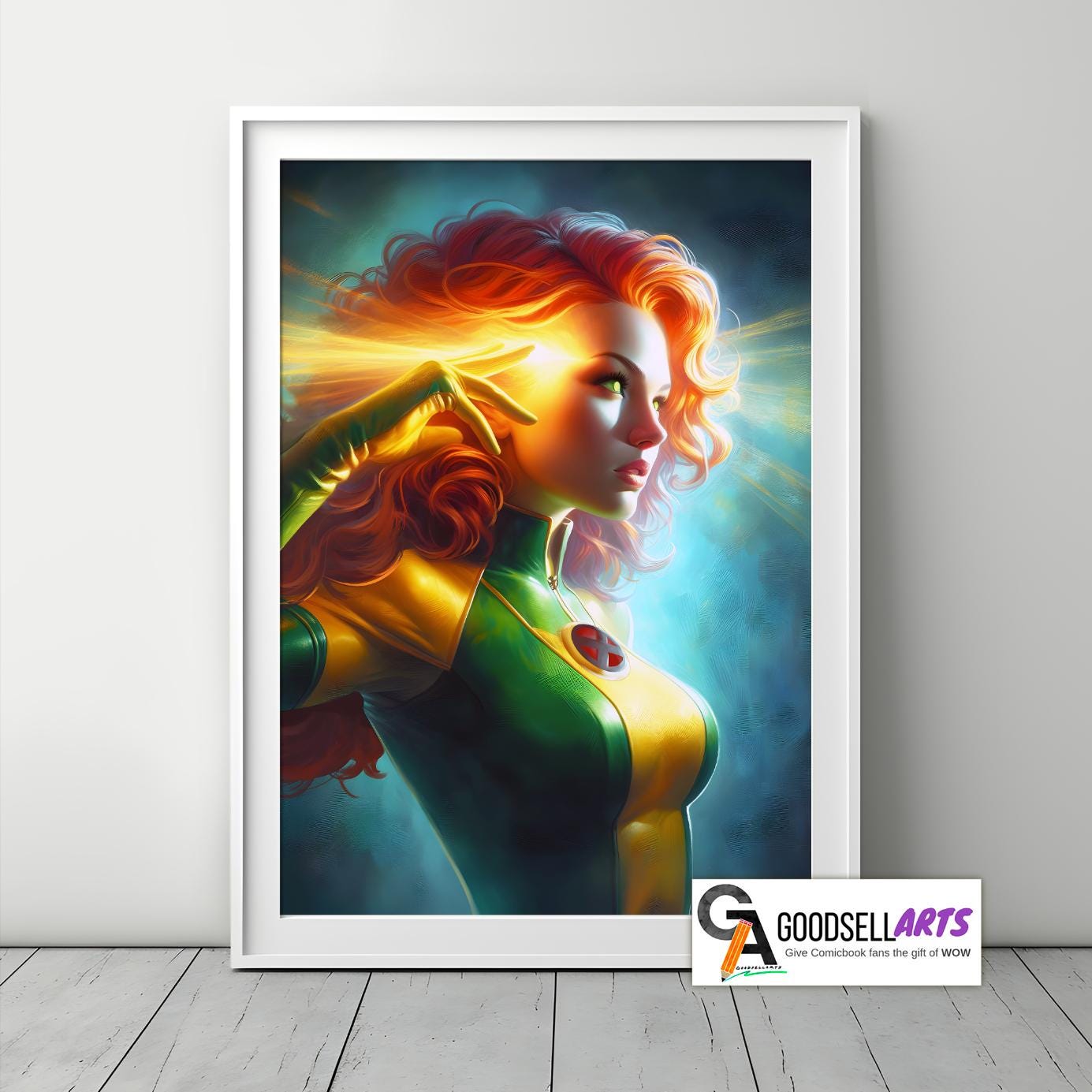 Jean Grey Poster | X-Men Phoenix Poster | Jean Grey Art Print | Marvel Wall Art | Phoenix Force | Jean Gray Marvel Girl Art | Comic gift