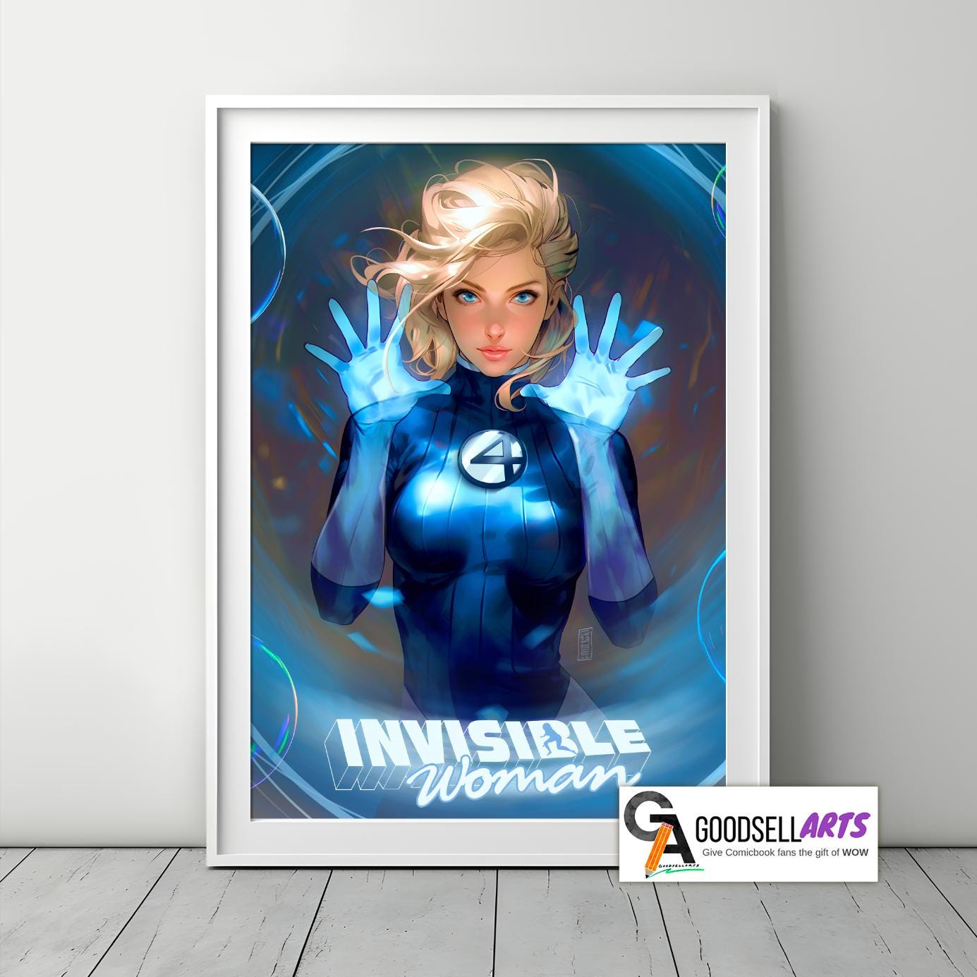 Invisible Woman Poster | Fantastic Four First Steps, Marvel wall art, Sue Storm poster, Game room decor, Sue Richards, marvel collectible